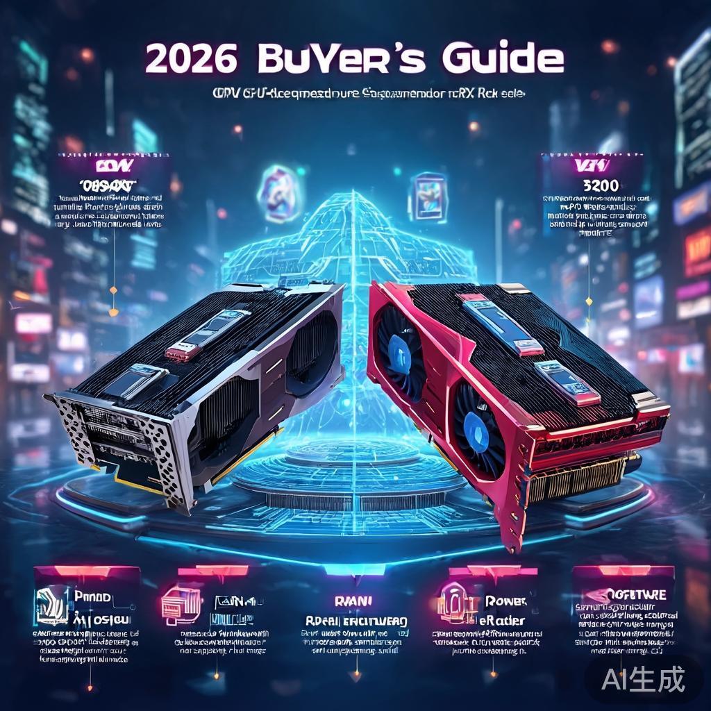 2026年GPU选购指南：游戏与AI生产力平衡之道 – NVIDIA RTX 50系列 vs AMD Radeon RX 8000系列深度对比