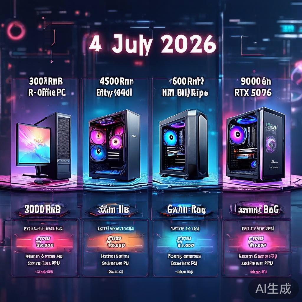 2026年7月装机指南：从3000元办公机到9000元RTX 5070游戏主机全攻略